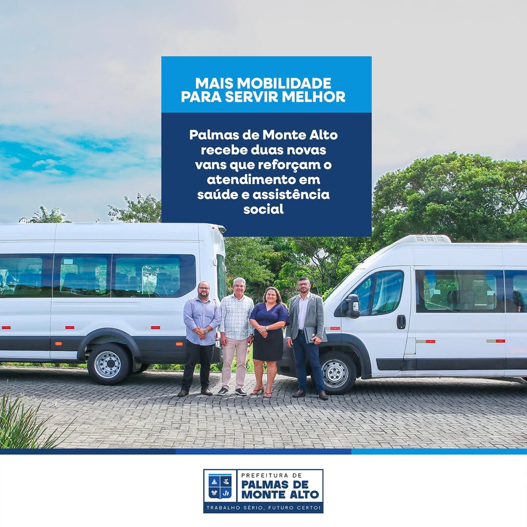 Prefeitura de Palmas de Monte Alto recebe dois novos veículos para reforço dos serviços públicos