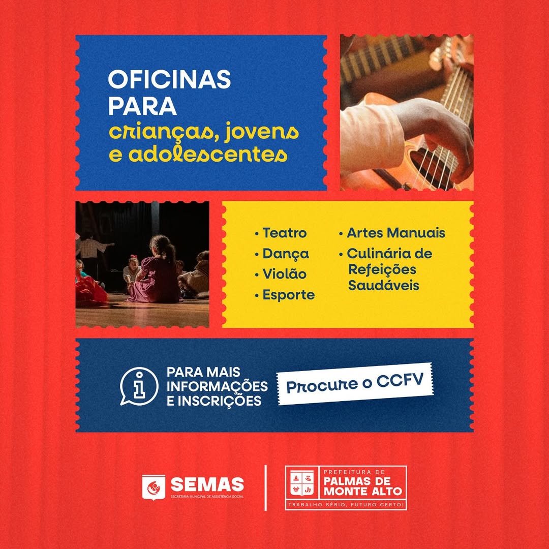 CCFV abre inscrições para oficinas com foco em aprendizado e convivência